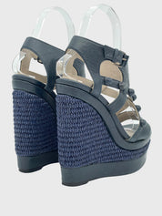 Balenciaga Giant Arena Wedge Sandale mit Absatz EU 35 Blau - Image 4