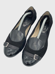 Tod's Dee Buckle Scrunch Ballerina EU 38 Schwarz - Image 3