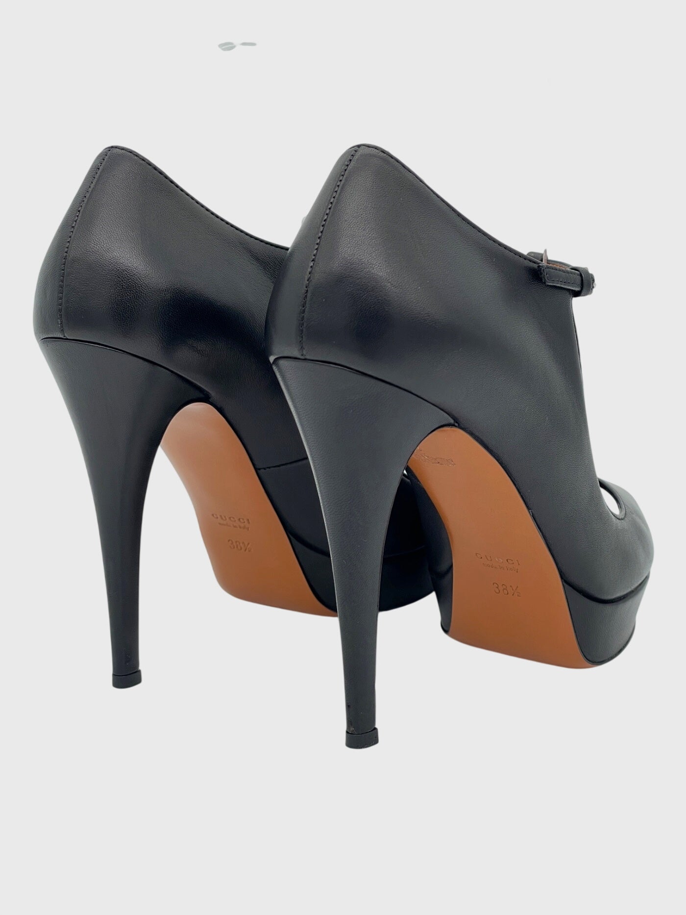Gucci Betty T-Strap Plateau Pump EU 38.5 Schwarz - Image 4