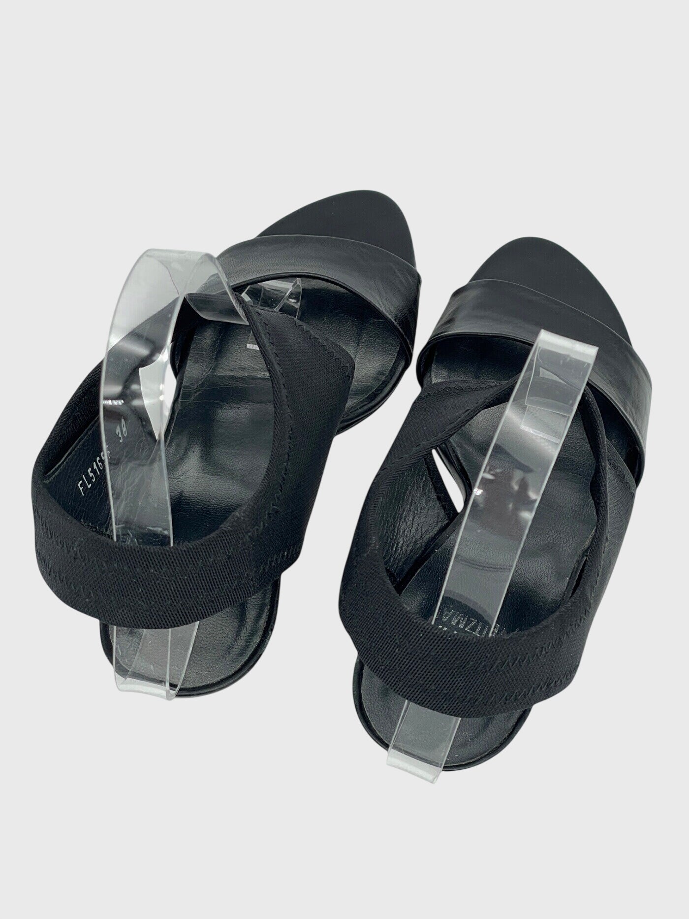 Stuart Weitzman Leder Sandale mit Absatz EU 38 Schwarz - Image 4