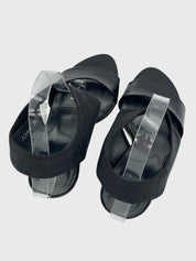 Stuart Weitzman Leder Sandale mit Absatz EU 38 Schwarz - Image 4
