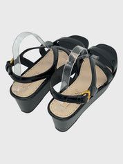 Prada Wedge Heels Sandale mit Absatz EU 41 Schwarz - Image 4