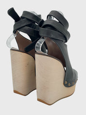 Chloé Penelope Wedge Sandale mit Absatz EU 35.5 Schwarz - Image 4