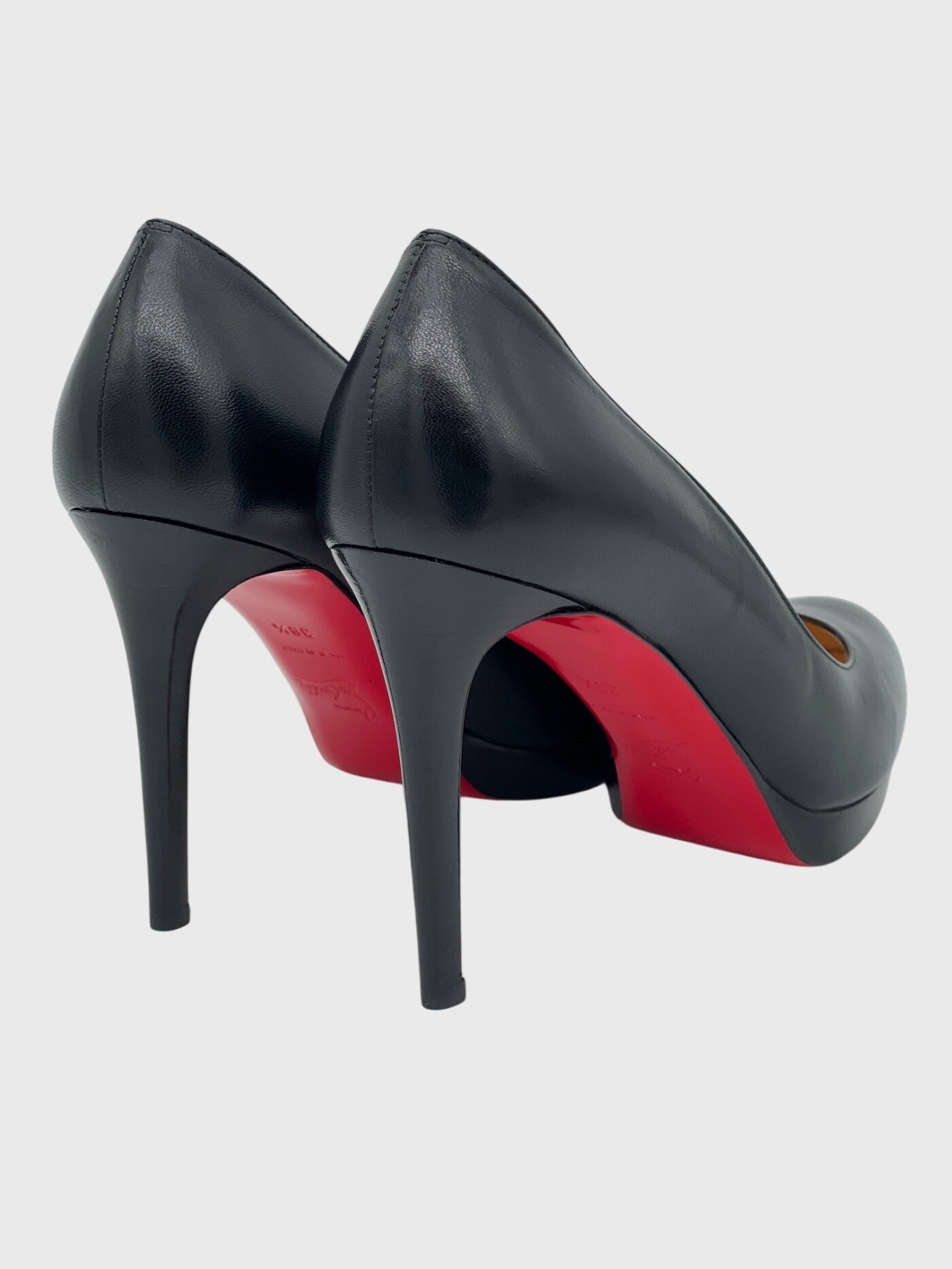 Christian Louboutin Leather Plateau Pump EU 38.5 Schwarz - Image 4