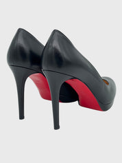 Christian Louboutin Leather Plateau Pump EU 38.5 Schwarz - Image 4