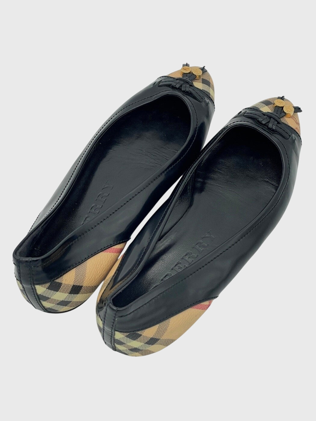 Burberry Haymarket Yates Ballerina EU 39 Schwarz - Image 4