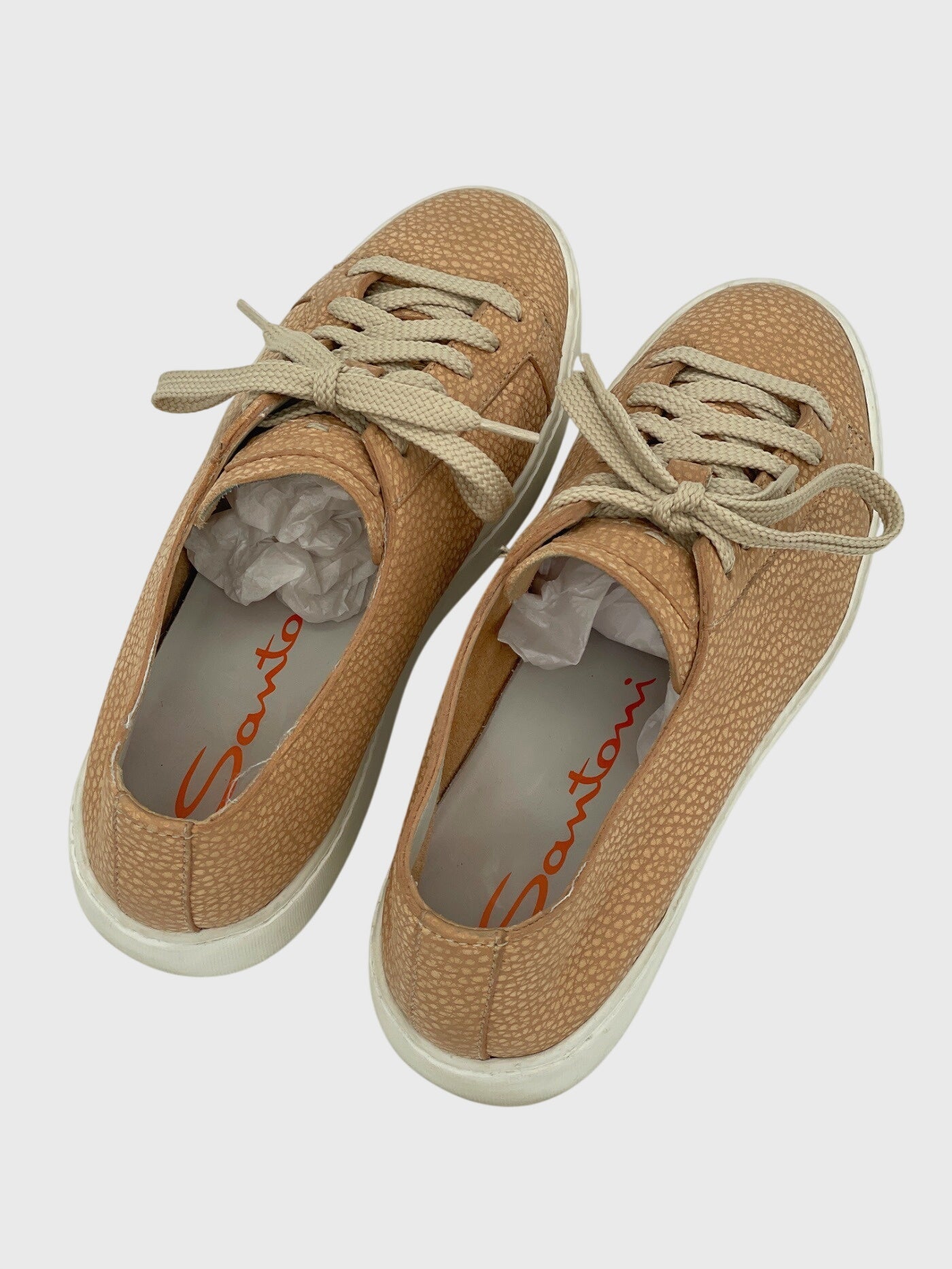 Santoni Sneaker Gloria Low Top Sneaker EU 37.5 Beige - Image 4