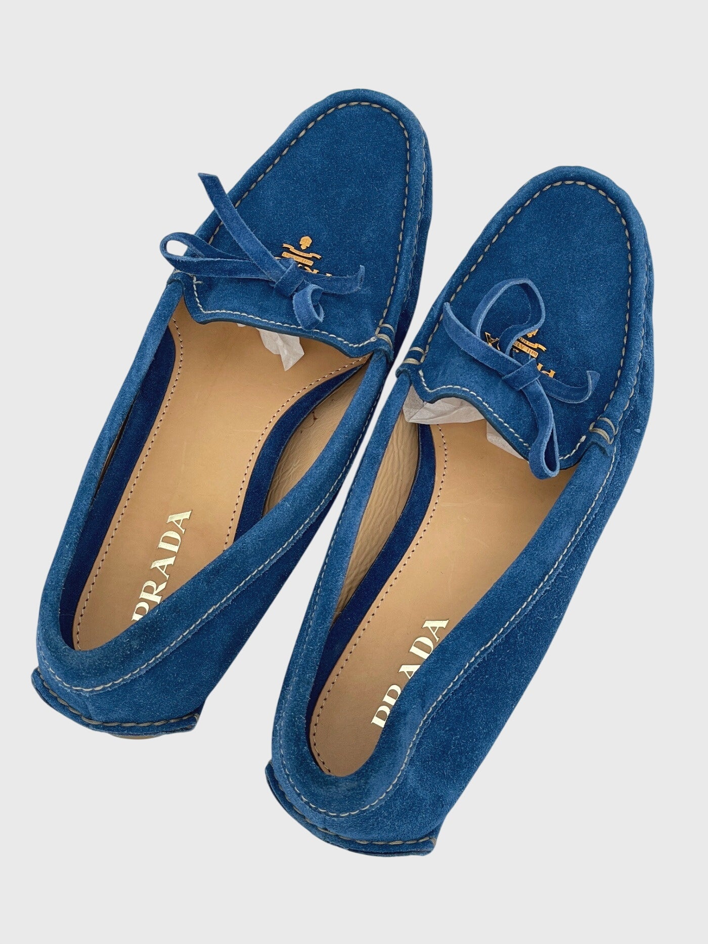 Prada Driving Mokassin EU 39.5 Blau - Image 4