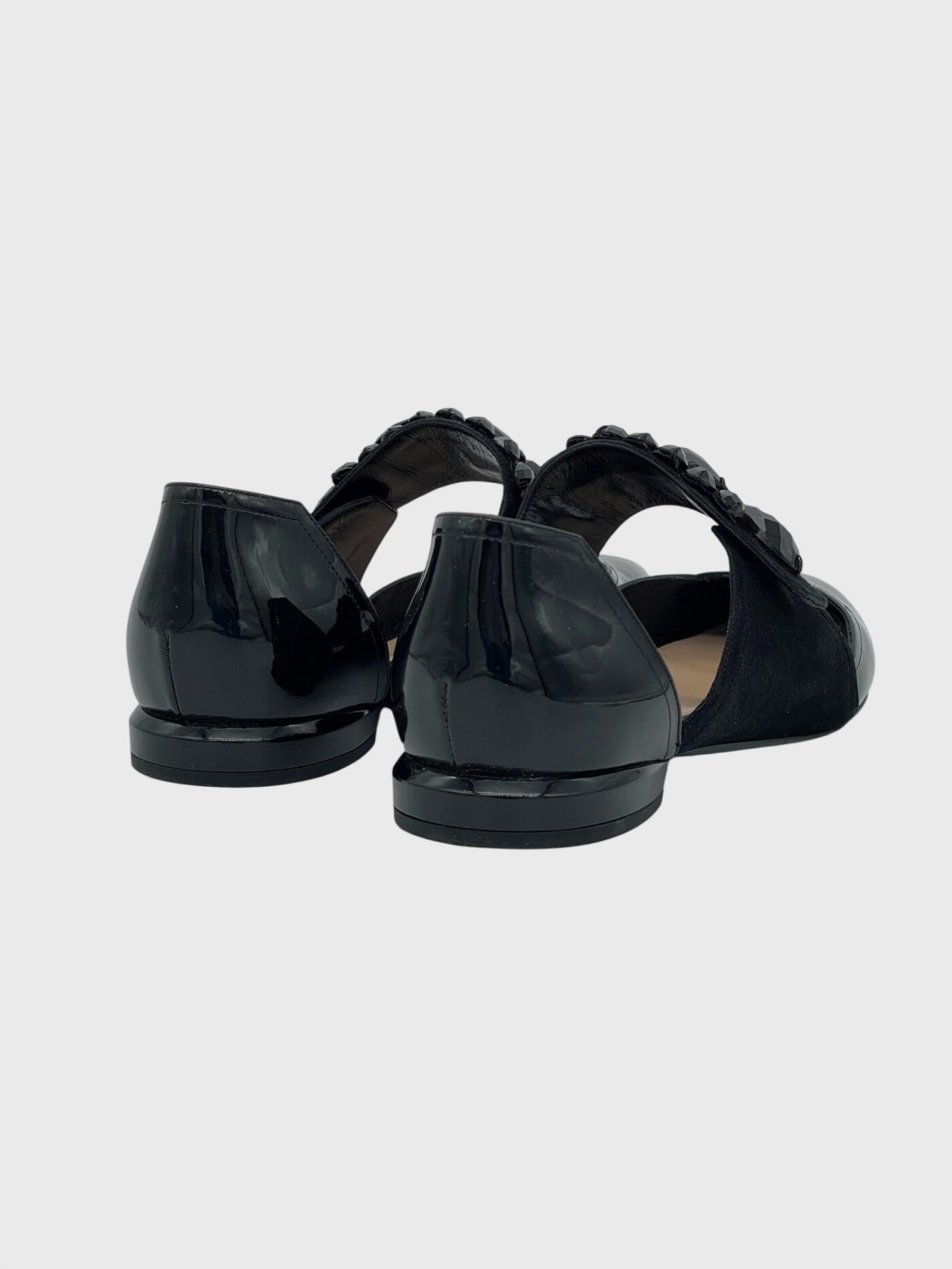 Emporio Armani Patent Leather Ballerina EU 38.5 Schwarz - Image 4