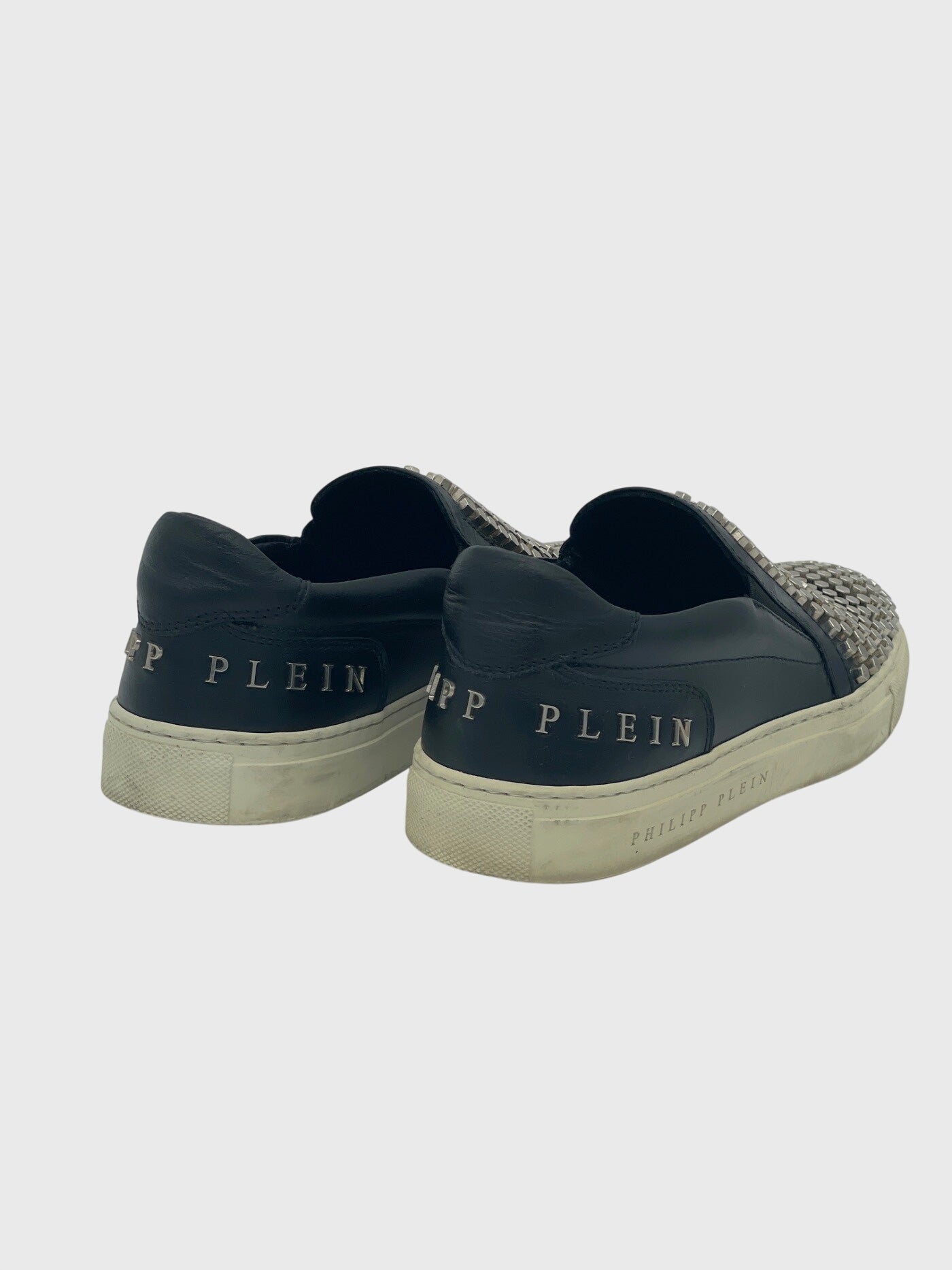 Philipp Plein Studded Nappa Slip-On Sneaker EU 37 Schwarz - Image 4