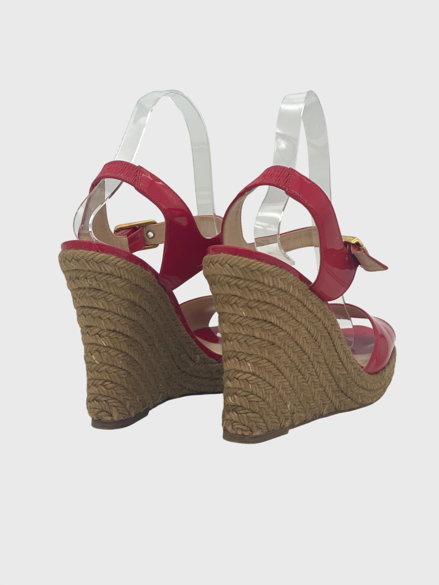 Fendi Espadrille Wedge Sandale mit Absatz EU 39 Rot - Image 4