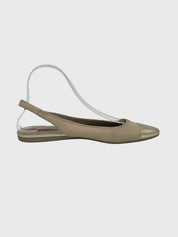Prada Cap-Toe Slingback Ballerina EU 37 Beige - Image 4