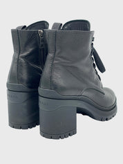 Prada Block Heel Ankle Boot EU 38 Schwarz - Image 4