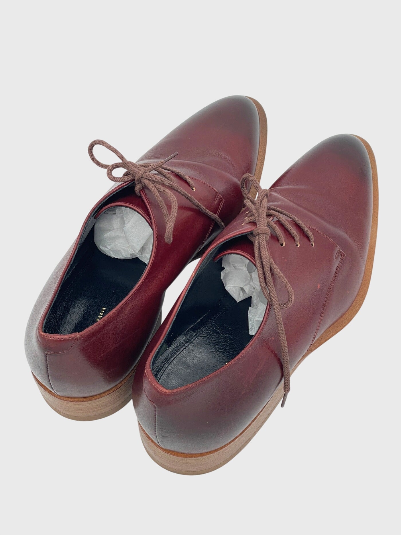 Celine Phoebe Philo Schmooth Calfskin Derby EU 38 Braun - Image 4