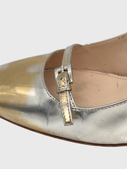 Prada Vernice Slingback EU 40 Metallic - Image 7
