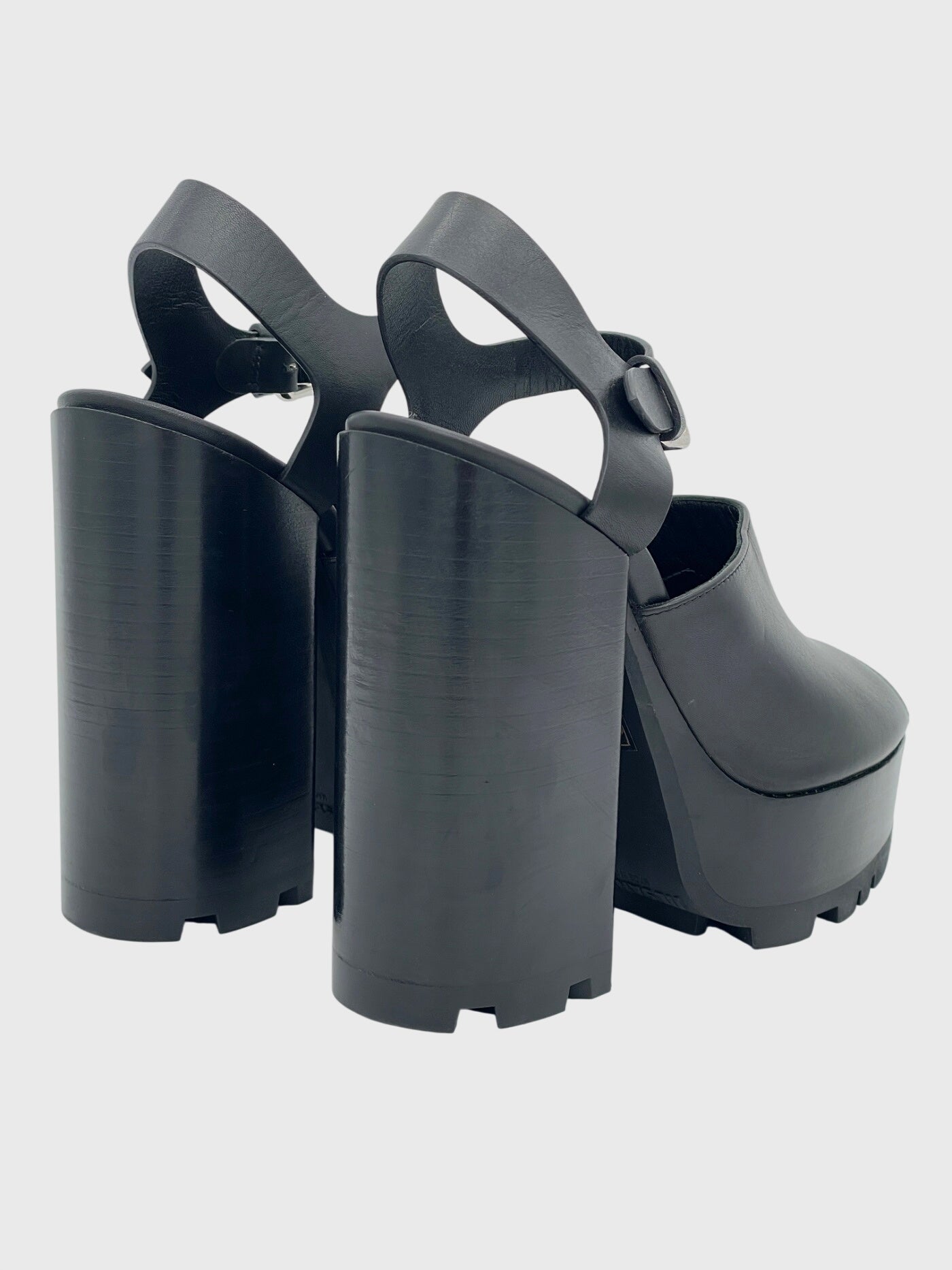 Jil Sander Lug Sole Sandale mit Absatz EU 35 Schwarz - Image 4