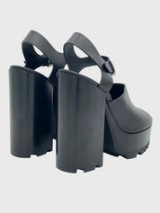 Jil Sander Lug Sole Sandale mit Absatz EU 35 Schwarz - Image 4