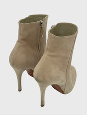 Ralph Lauren Collection Suede Stiletto Ankle Boot EU 38 Beige - Image 4