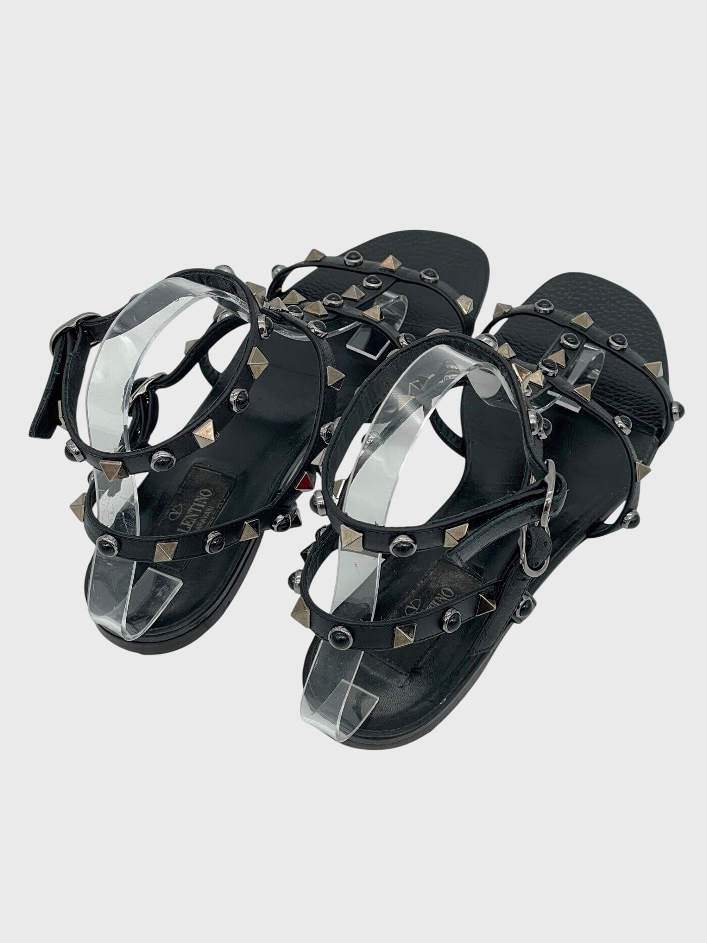 Valentino Garavani Rockstud Flache Sandale EU 39 Schwarz - Image 4