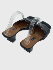 Bally Vintage Square Toe Sandale mit Absatz EU 41.5 Schwarz - Image 4