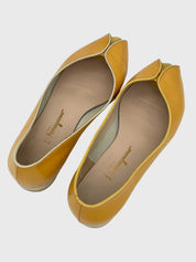 Salvatore Ferragamo Patent Leather Ballerina EU 38 Gelb - Image 4