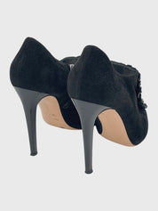 Gianvito Rossi "Ginevra" Ruffle Peep Toe Pump EU 40 Schwarz - Image 4