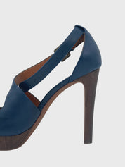 Ash Leather Sandale mit Absatz EU 38 Blau