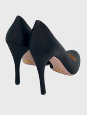 Prada Satin Pointed-Toe Pump EU 37 Schwarz - Image 4