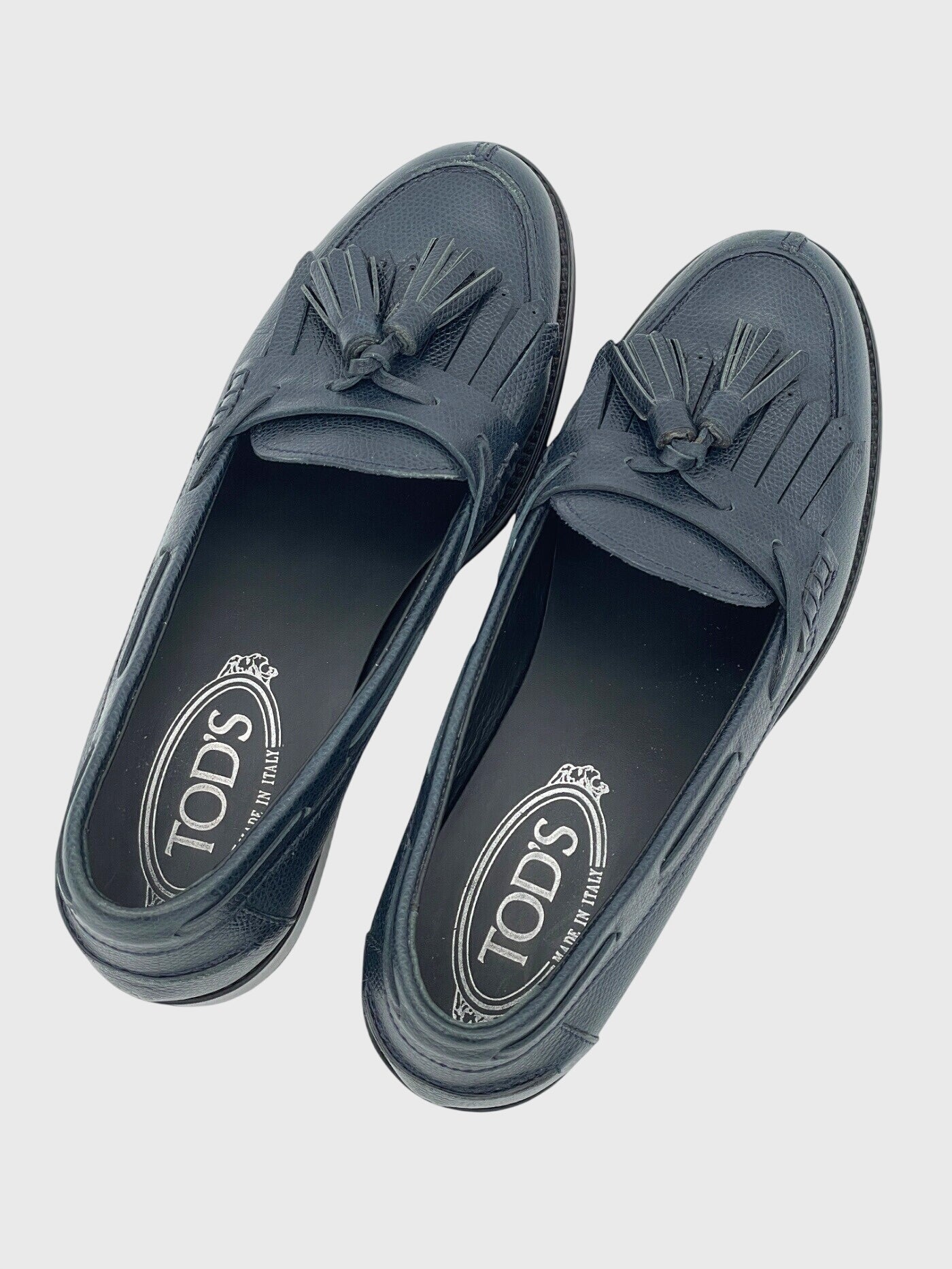 Tod's Gomma Frangia Tassel Loafer EU 35.5 Blau - Image 4