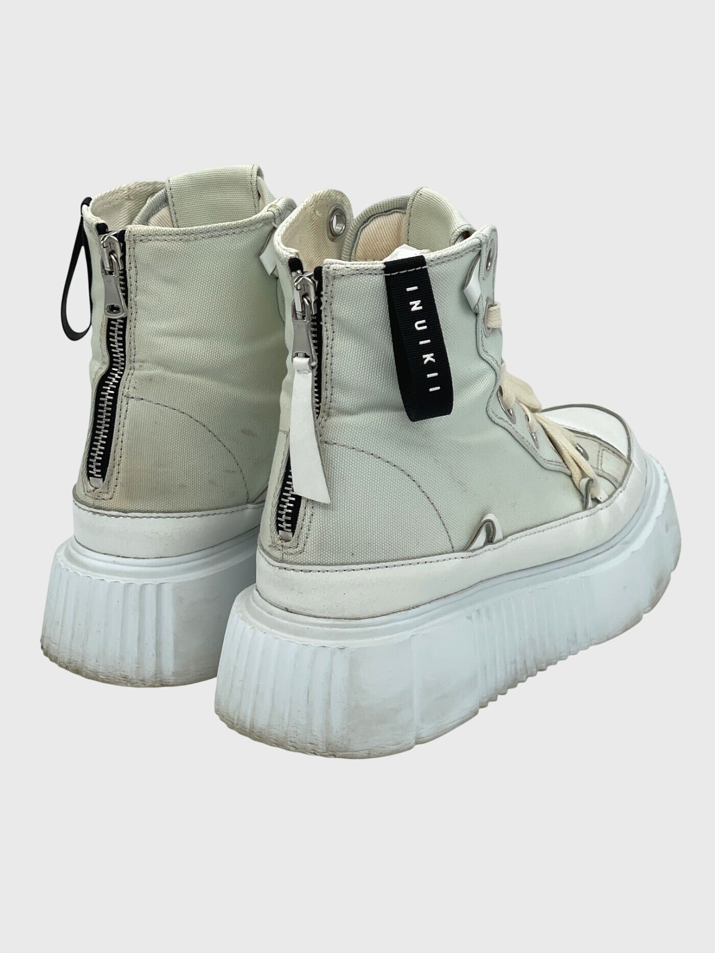 INUIKII Canvas Platform Sneaker EU 38 Weiß - Image 4