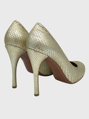 Alaïa Snakeskin Pump EU 40 Metallic - Image 4