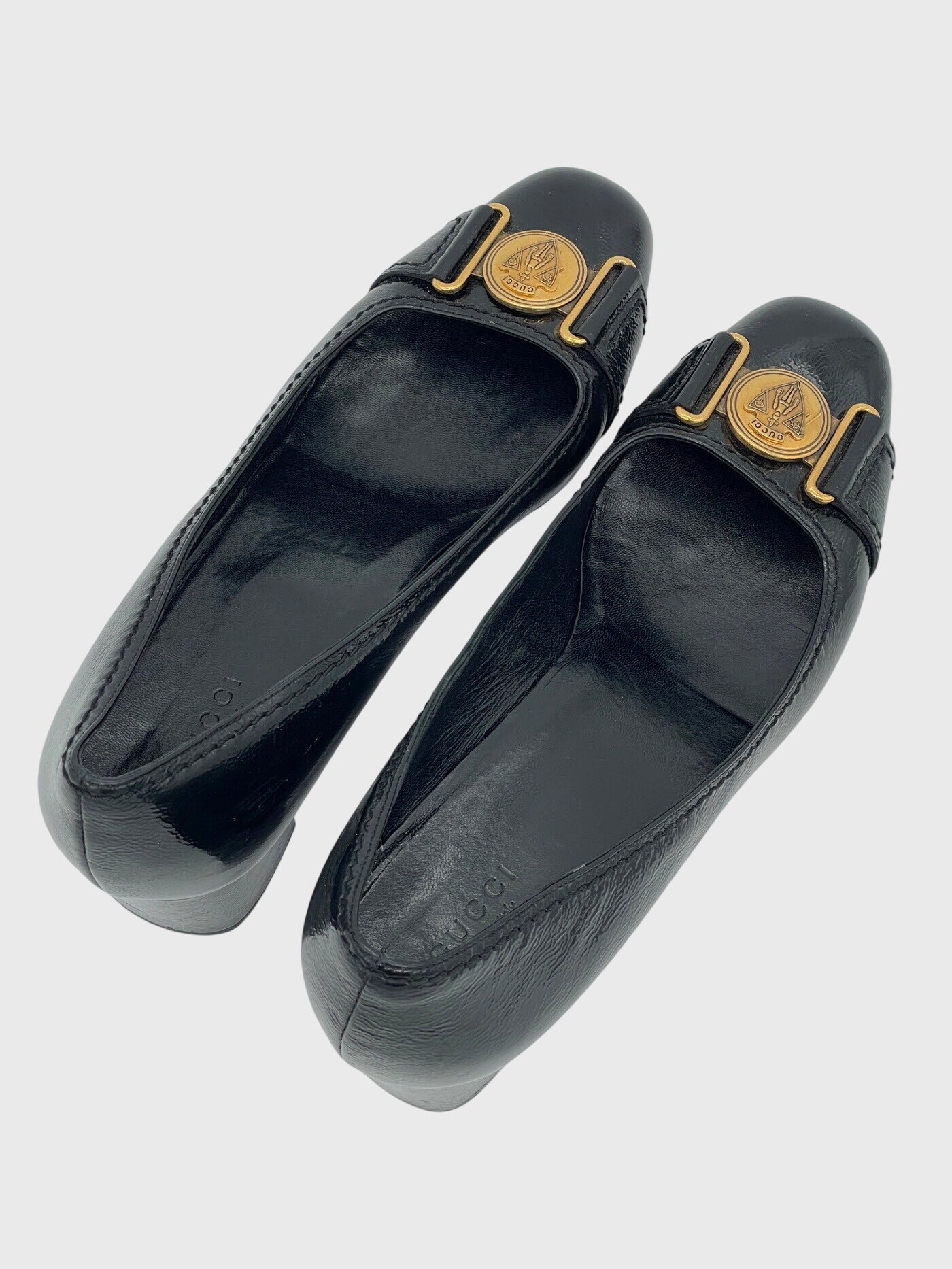 Gucci Patent Leather Pump EU 38.5 Schwarz - Image 4