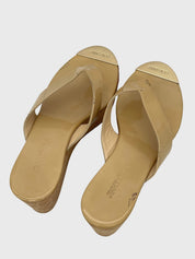 Jimmy Choo Pathos Patent Leather Sandale mit Absatz EU 35.5 Beige - Image 4