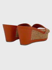 Prada Cork Wedge Sandale mit Absatz EU 36 Orange - Image 4
