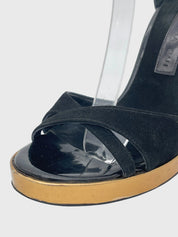 Barbara Bui Metallic Wedge Sandale mit Absatz EU 35 Metallic - Image 5