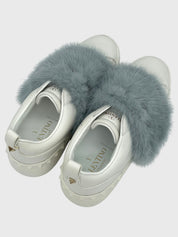 Valentino Garavani Rockstud Mink Fur Low Top Sneaker EU 36 Weiß - Image 4