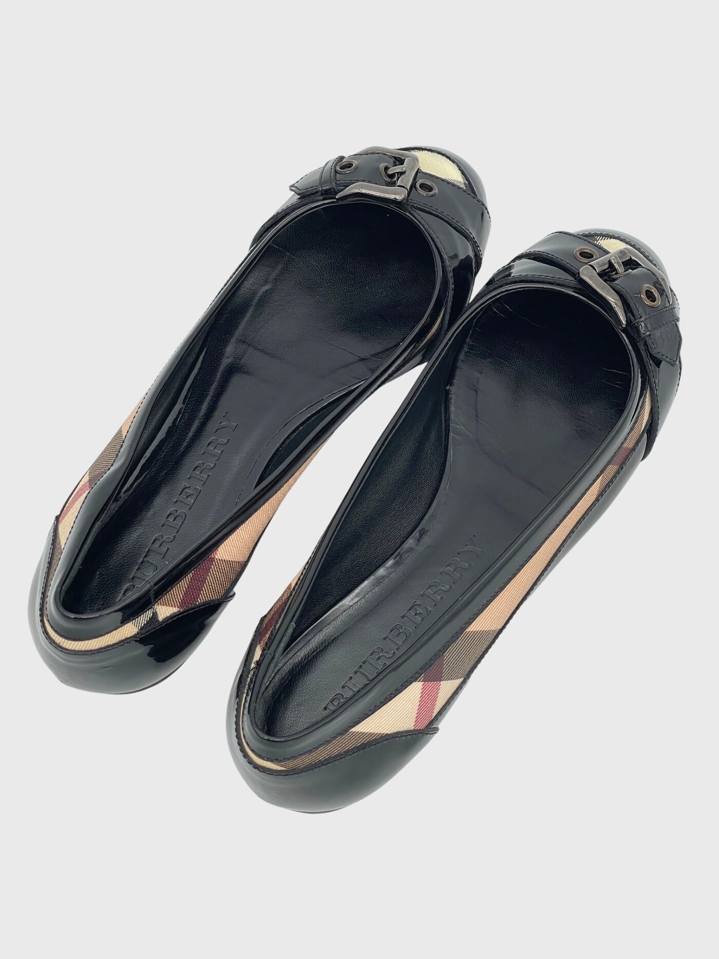 Burberry Nova Check Buckle Ballerina EU 38 Mehrfarbig - Image 4