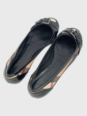 Burberry Nova Check Buckle Ballerina EU 38 Mehrfarbig - Image 4