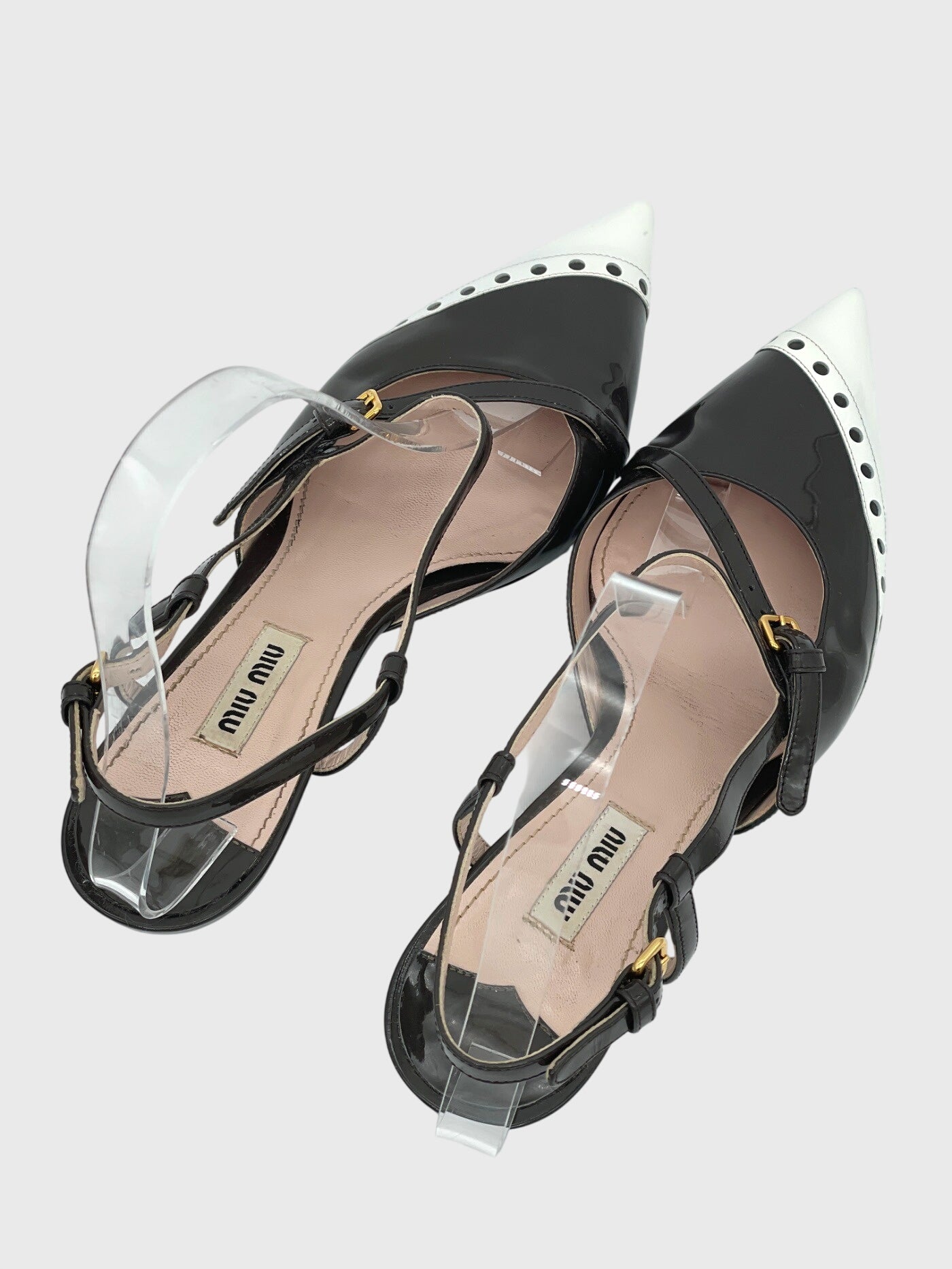 Miu Miu Leather Slingback EU 38 Braun - Image 4