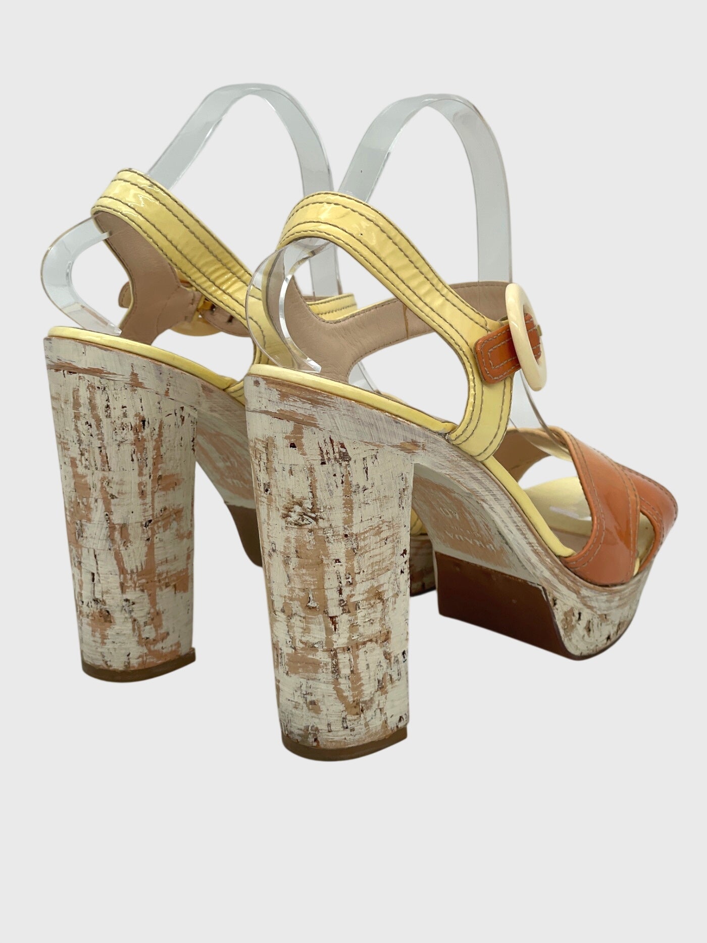 Prada Cork Platform Sandale mit Absatz EU 40 Mehrfarbig - Image 4