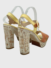 Prada Cork Platform Sandale mit Absatz EU 40 Mehrfarbig - Image 4