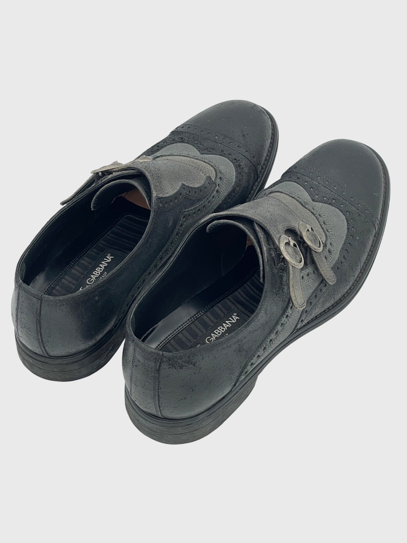 Dolce & Gabbana Double Monk Strap Brogue Loafer EU 40 Schwarz - Image 4