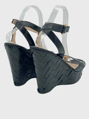 Prada Vernice Sandale mit Absatz EU 39 Schwarz - Image 4