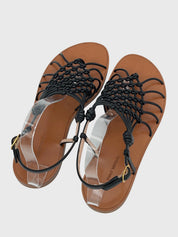 Stuart Weitzman Seaside Flache Sandale EU 39 Schwarz - Image 4