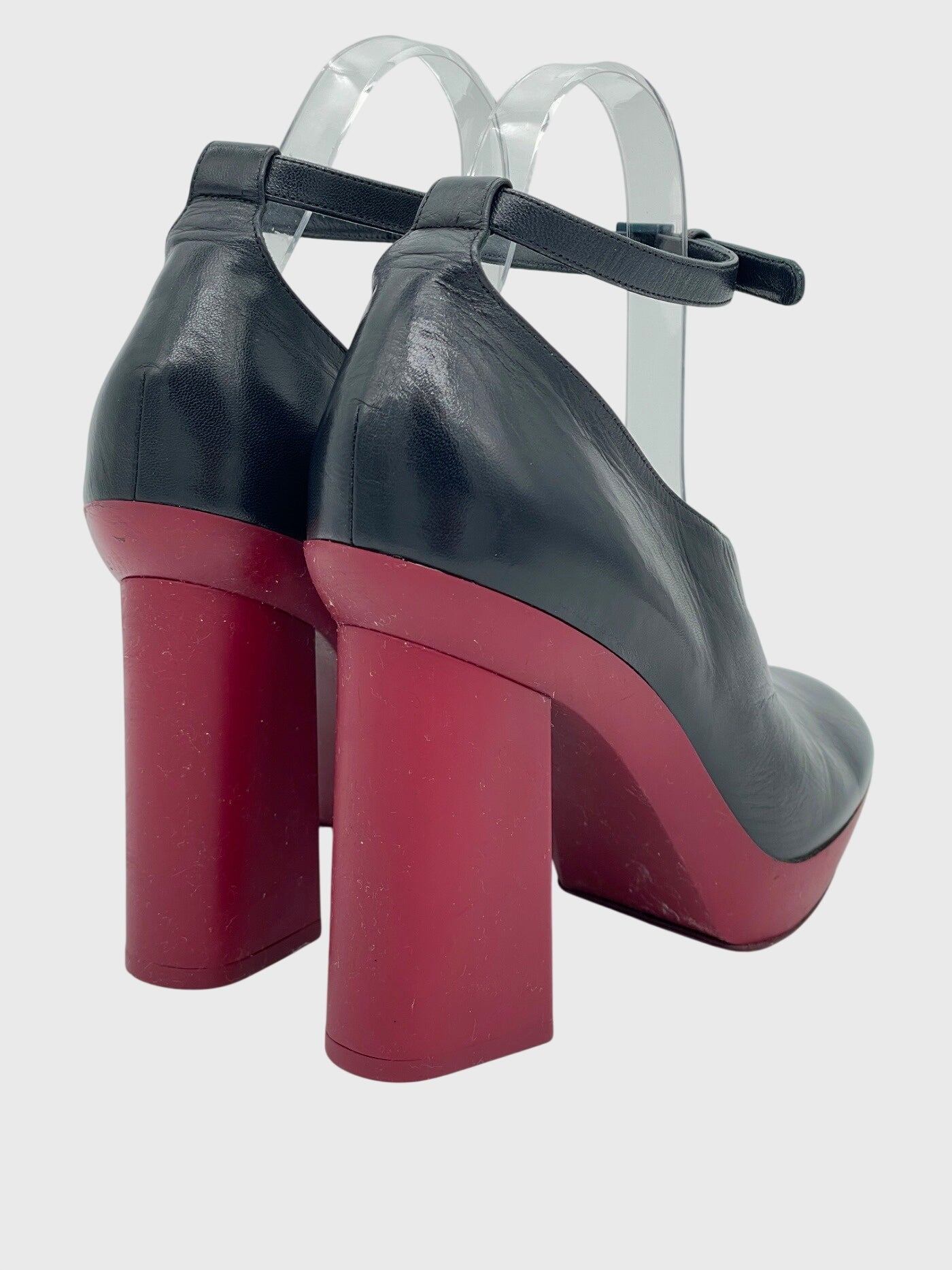 Celine Phoebe Philo Ankle Strap Plateau Pump EU 38.5 Schwarz - Image 4