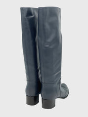 Sergio Rossi Leather Stiefel EU 39.5 Blau - Image 4