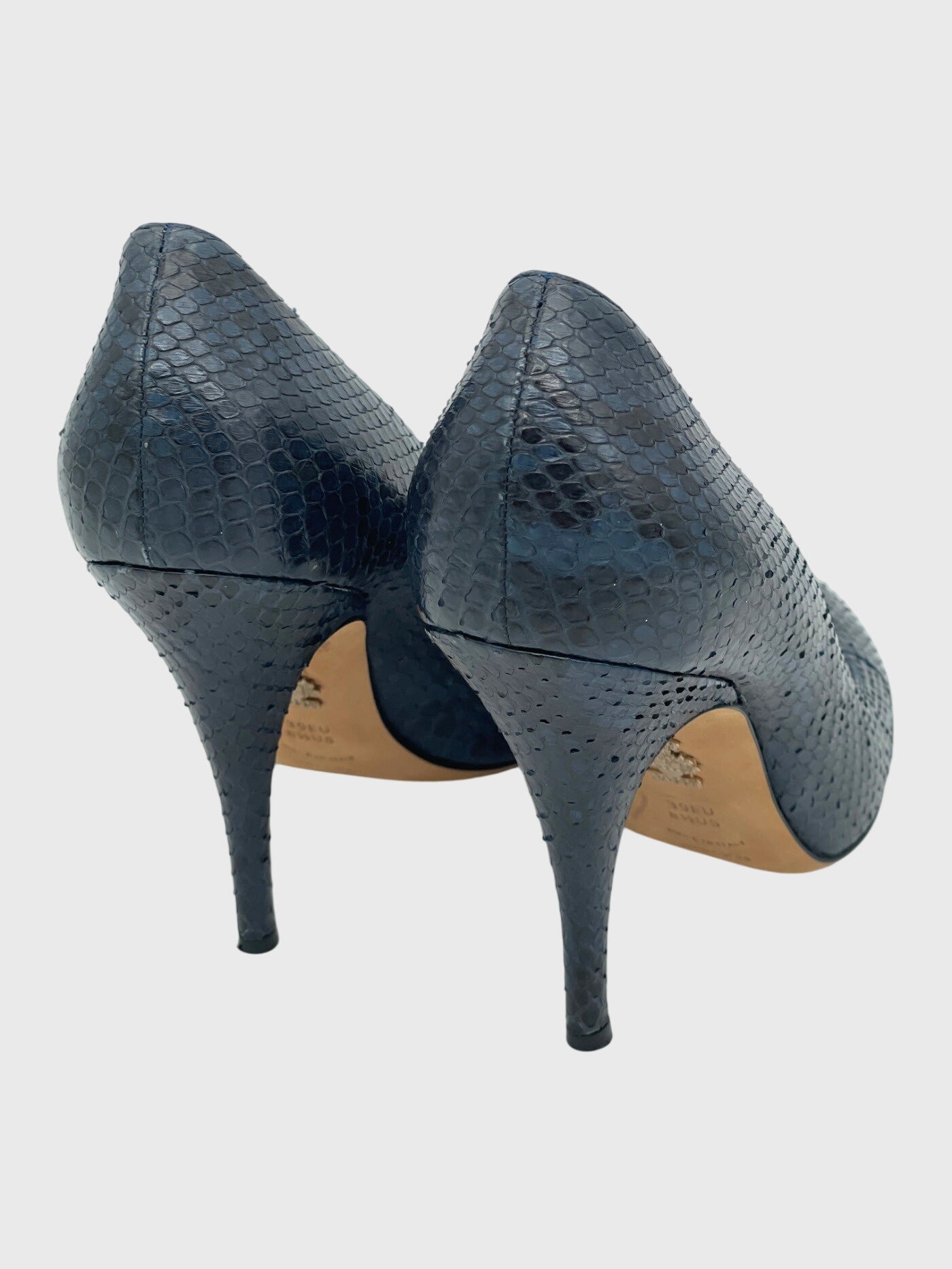 Bally Python Pointed-Toe Pump EU 39 Blau - Image 4