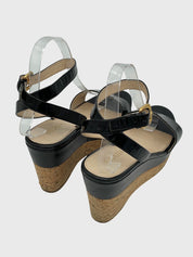 Prada Vernice Sughero Sandale mit Absatz EU 39.5 Schwarz - Image 4