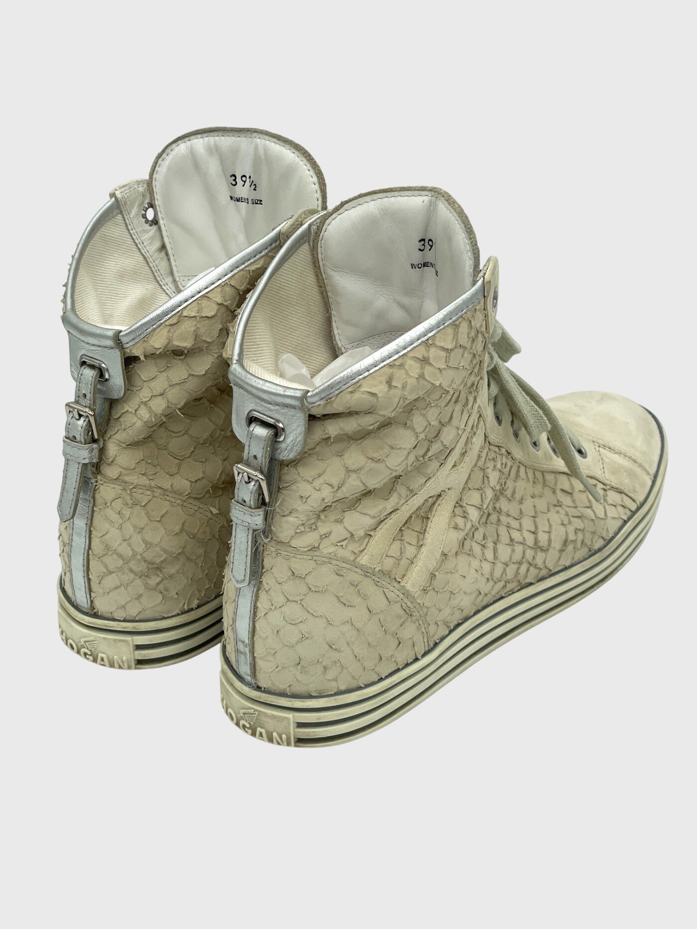 Hogan Rebel High Top Sneaker EU 39.5 Beige - Image 4