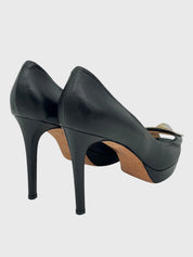 PUCCI Peep Toe Buckle Plateau Pump EU 39.5 Schwarz